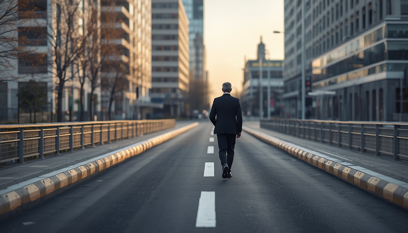 Intelligentquali professional walking along a balanced daily route