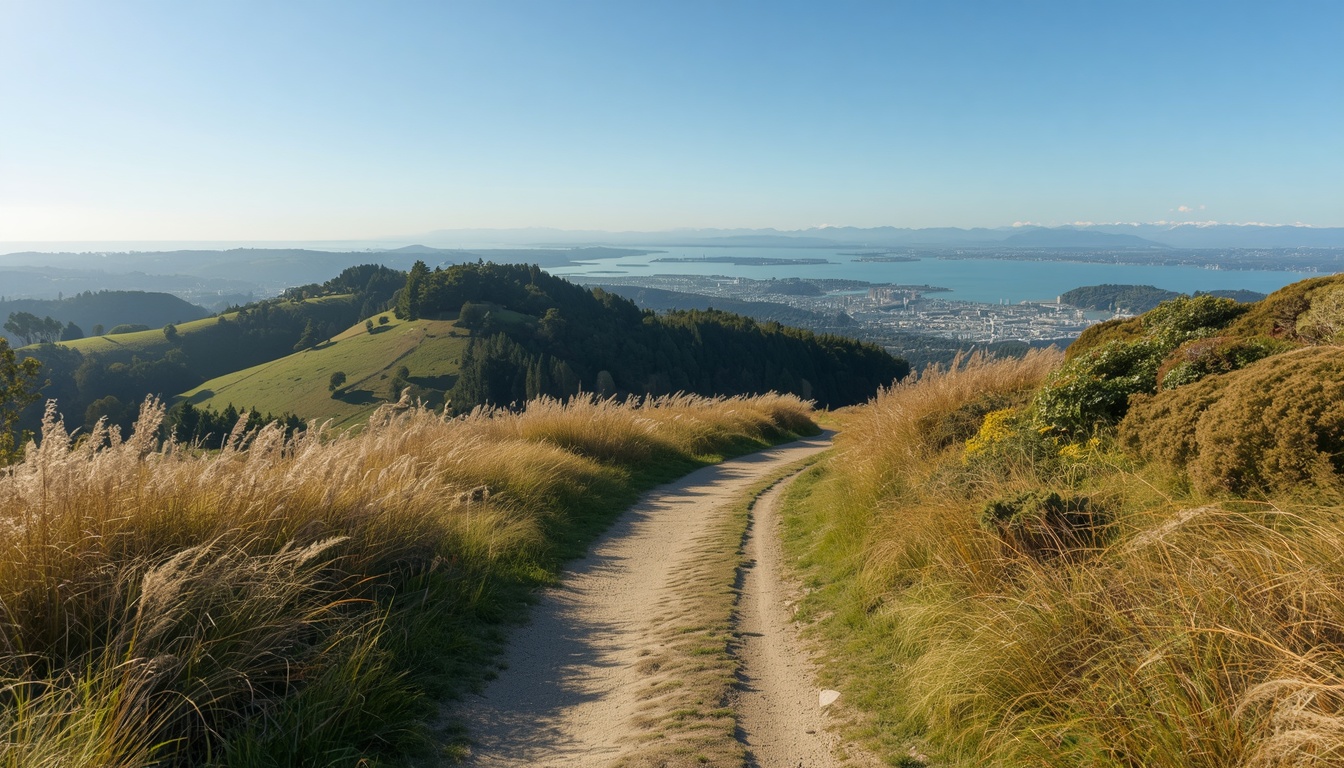 Scenic walking path vista near Hamilton New Zealand by Intelligentquali